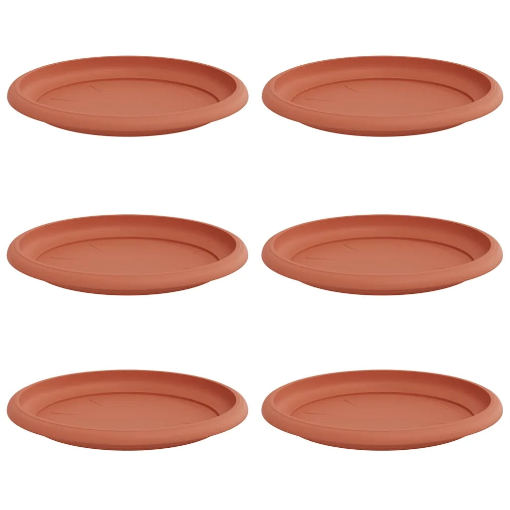 Vassoio Rotondo per Fiori 6 pcs Rosso Mattone Ø 17,5 x 2 cm 42020301