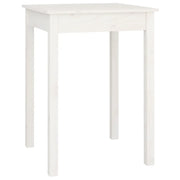 Tavolo da Pranzo | Tavolo da cucina Bianco 55x55x75 cm in Legno Massello di Pino