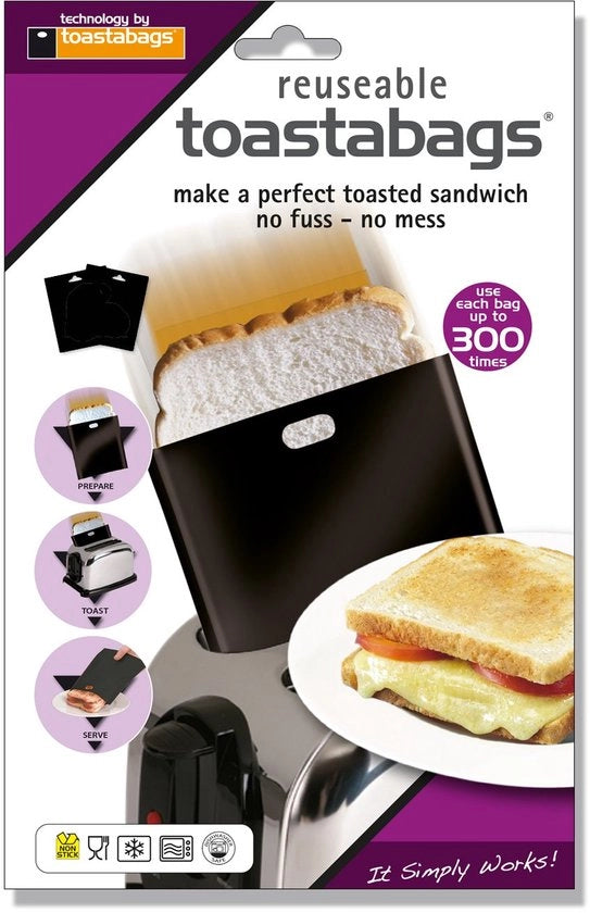 Sacchi per toast in acrilico, neri, 300 pezzi (10 pezzi per confezione), 10 confezioni