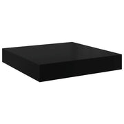 Scaffale a parete | Ripiano a parete | Mensola a parete Nero Lucido 23x23,5x3,8 cm in MDF