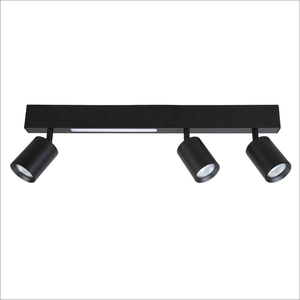 Faretto soffitto moderno 4 luci nero CCT LED 5W Milagro