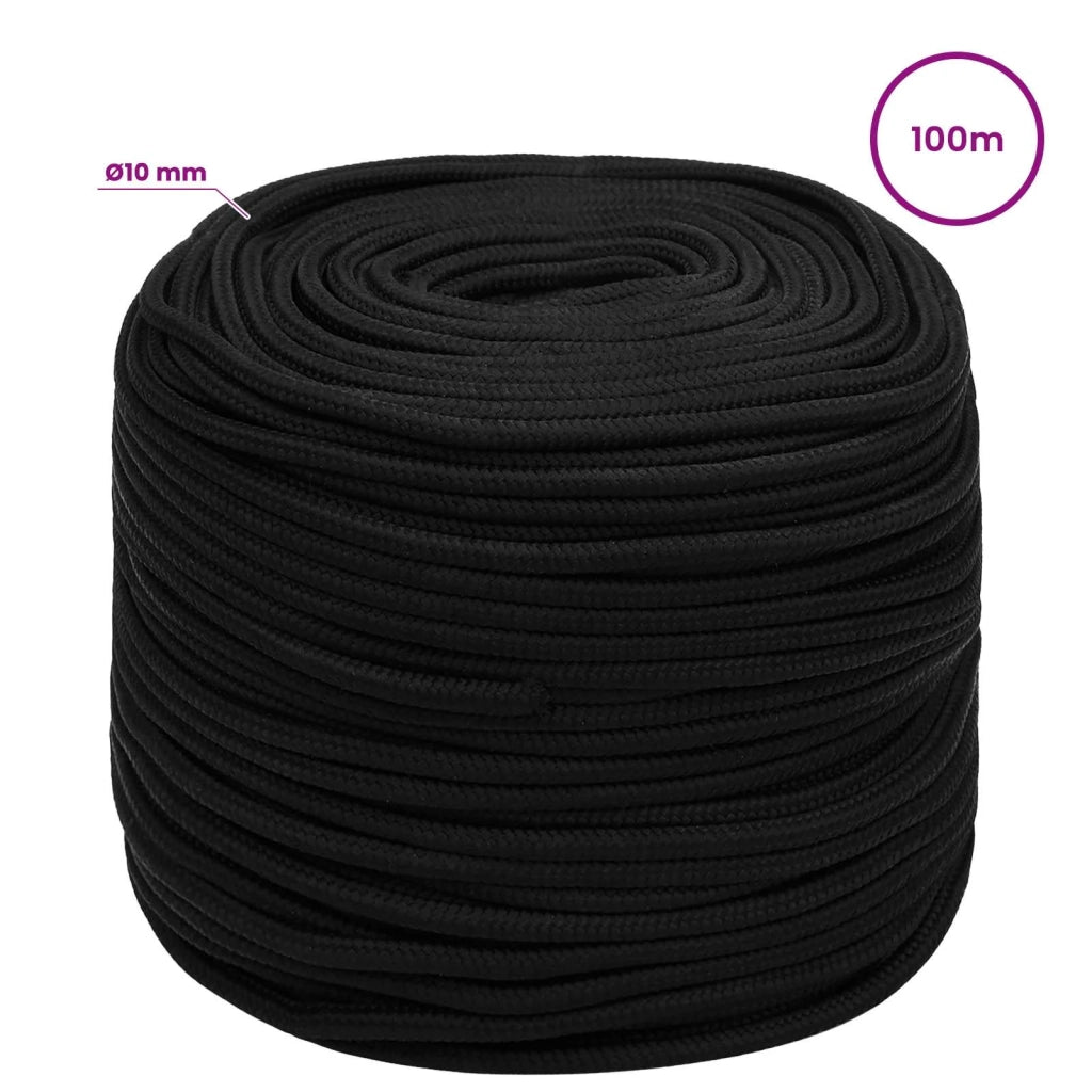 Corda multiuso 10 mm 100 m Nero Poliestere 3473446