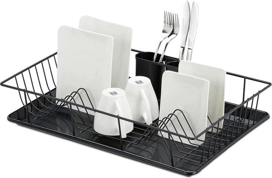 Aria di asciugatura con contenitore per residui e cassetta per liquidi - Asciugacapelli per cucina in plastica e metallo nero