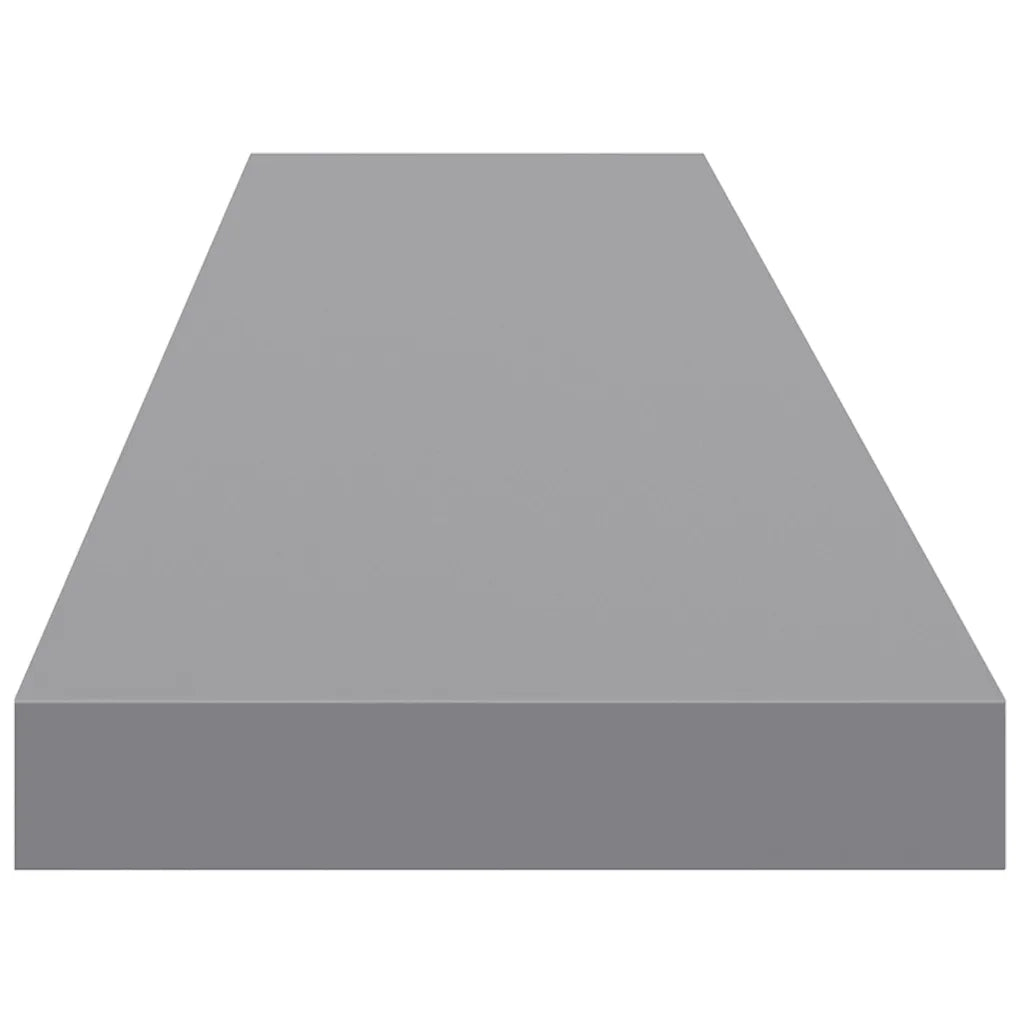 Scaffali a Parete 2 pz Grigi 120x23,5x3,8 cm in MDF 323864