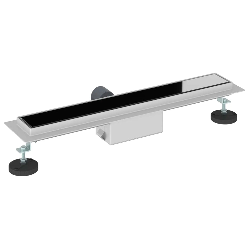 Drenaggio doccia con copertura in vetro Nero 50 cm CFW6432869