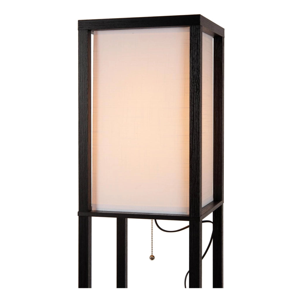 Lampada da terra MENNO Lucide E27 nero crema USB