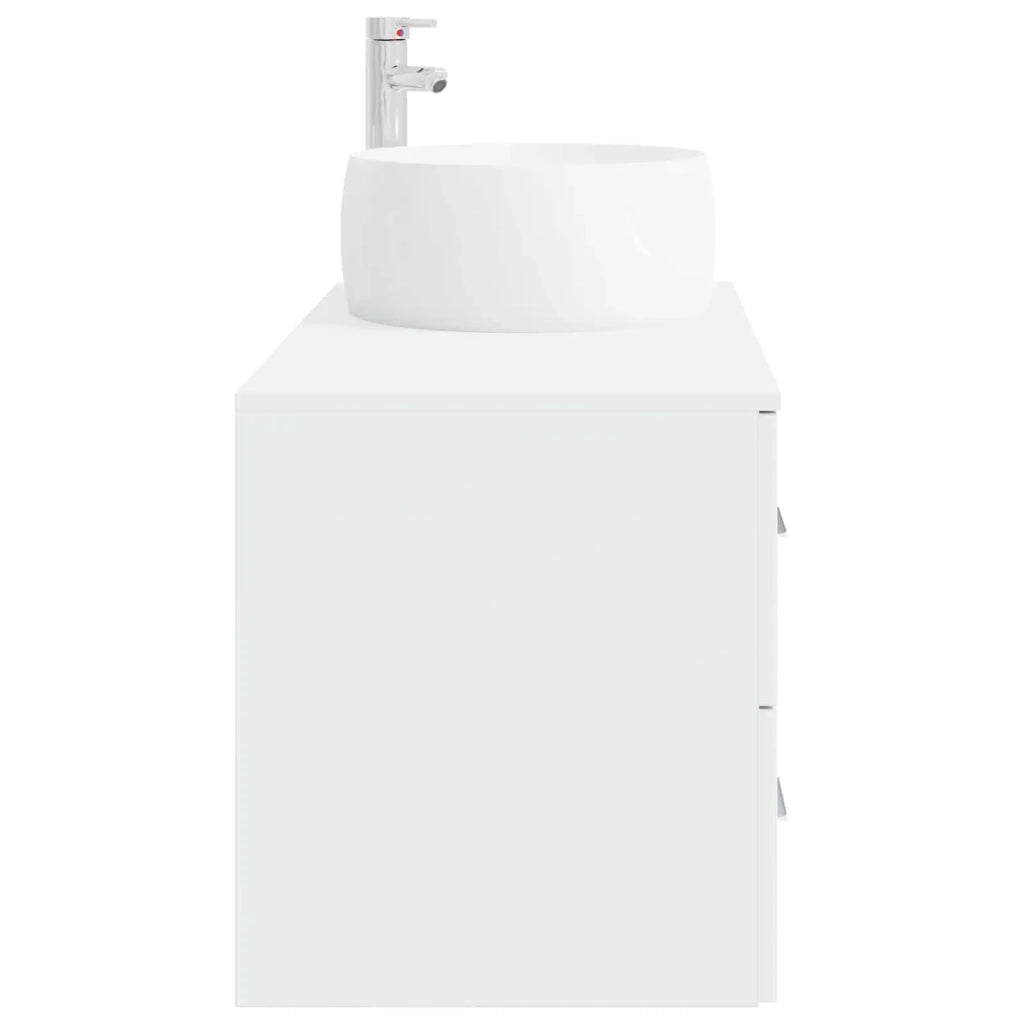 Set di mobili per il bagno 2 pz Bianco Legno ingegnerizzato 3404000