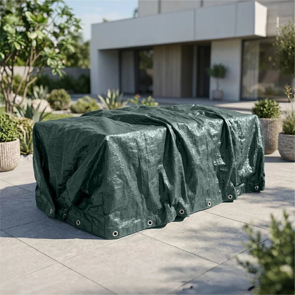 Telo Copertura Impermeabile per Arredo Giardino e Barbecue – Protezione Universale Cover Anti Pioggia UV Polvere per Tavoli, Sedie, Divani, ,lettino prendisole, Ombrelloni e BBQ Modello 4