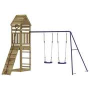 Altalene per parco giochi all'aperto scivolo altalene robuste giochi da giardino 315 x 257 x 264 cm legno di pino impregnato 02_0005036
