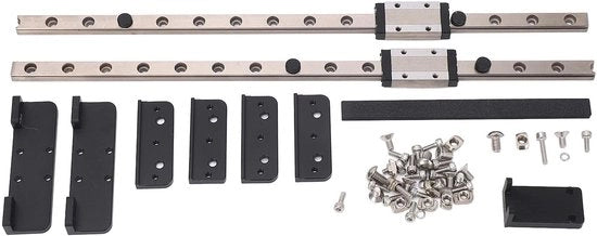 Kit di guida a rail lineare per alta efficienza - Rail di movimento lineare - Blocchi di guida - Impostazione per stampante 3D e macchina CNC - Stabilità e precisione - Rail lineare