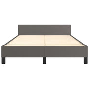 vidaXL Giroletto senza Materasso Grigio 120x190 cm Similpelle
