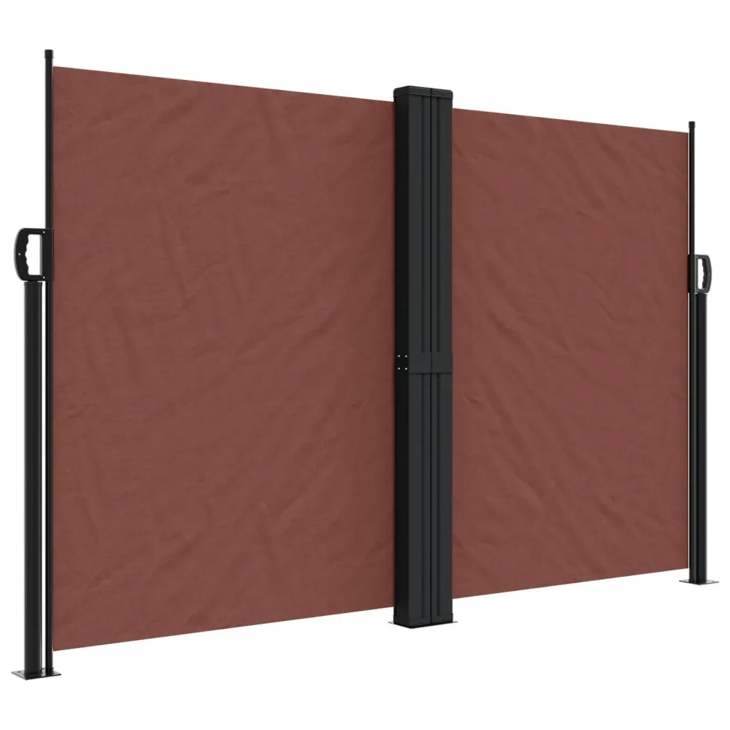 Tenda da Sole Laterale Retrattile-Tenda parasole per balcone per giardino Marrone 160x1000 cm