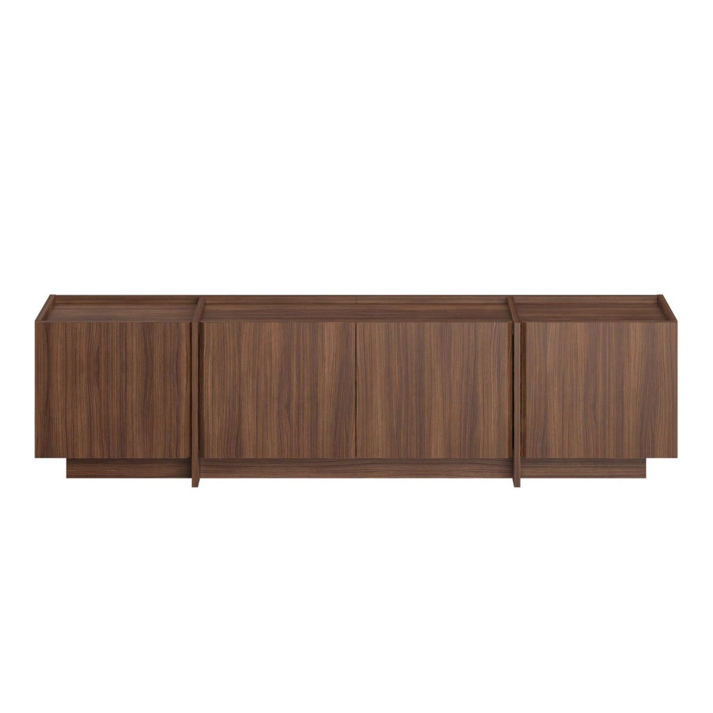 Nokarara, Mobile Porta tv Apertura a Ribalta, 180x35x46h cm Marrone Noce