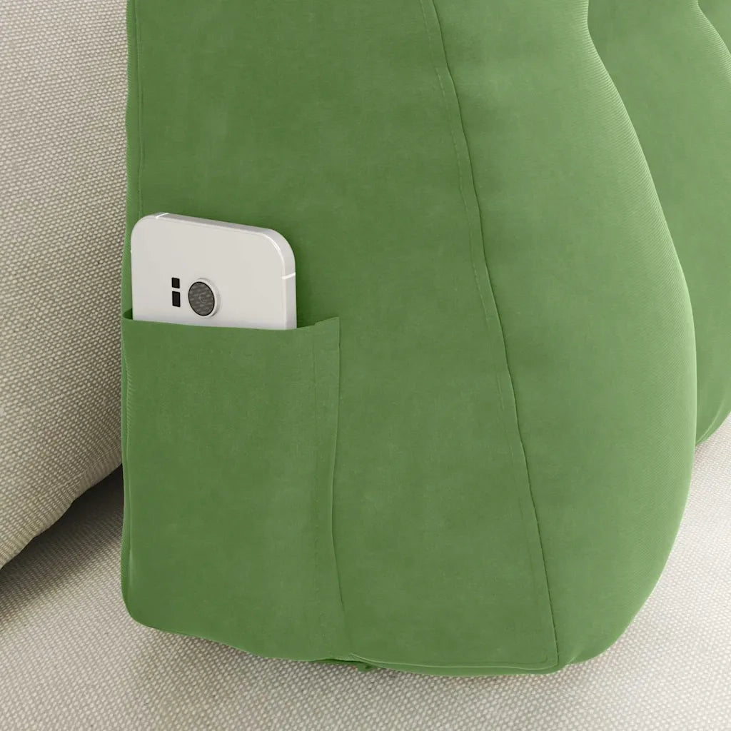 Cuscino per Schiena | Cuscino dorsale Verde chiaro 80 x 24 x 50 cm Velluto