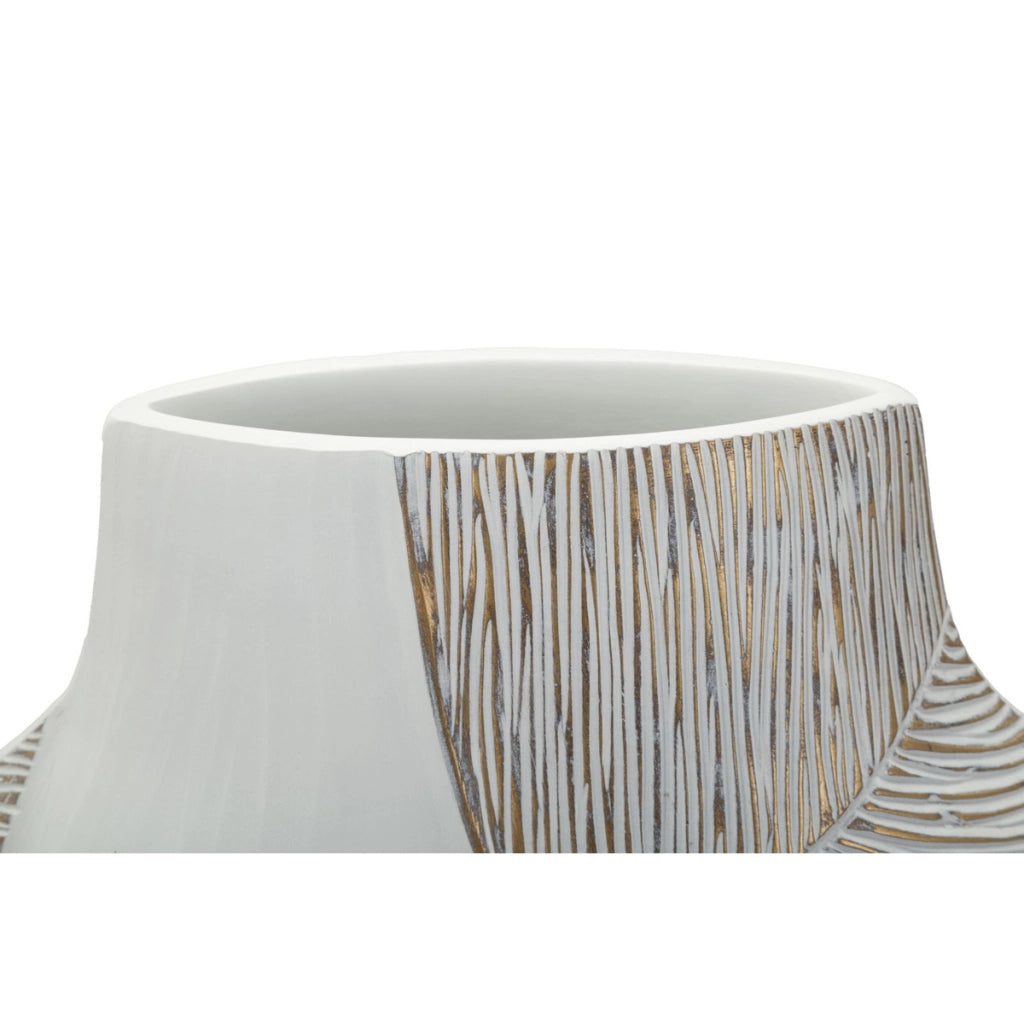 Vaso Decorativo VKH1031, Bianco, Poliresina, 35x13,5x37,5 cm