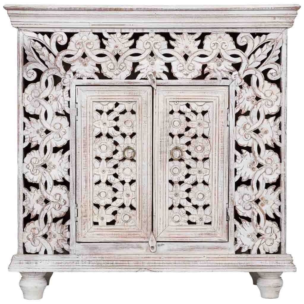 Mobile ingresso legno grigio artigianale 90x40x90 cm