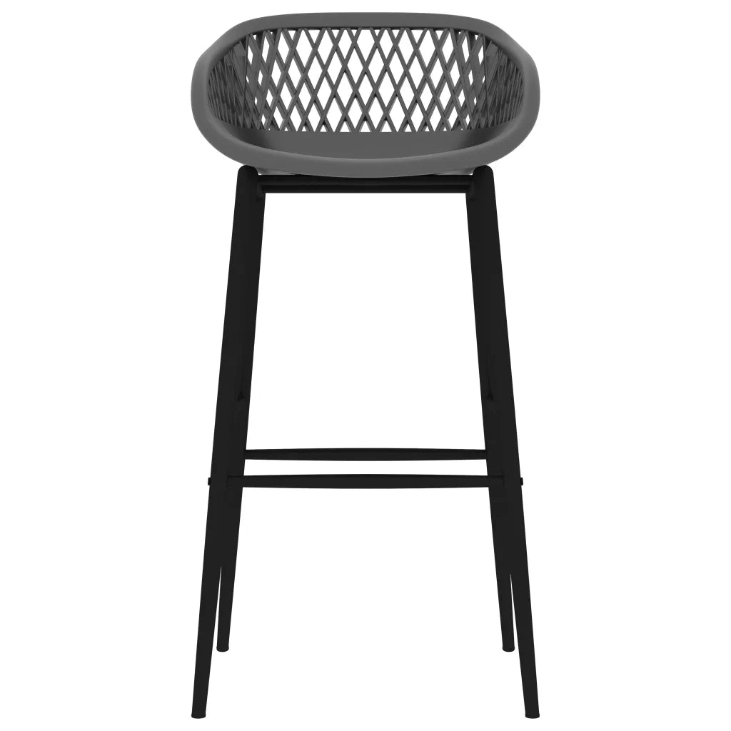 Sedie da Bar 4 pz Grigie 248163