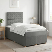 Letto box spring con materasso Grigio Scuro 120 x 200 cm 3454376