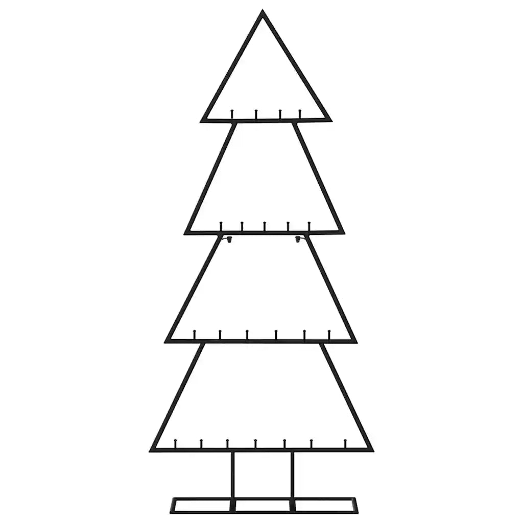 Albero di Natale Decorativo in Metallo Nero 125 cm 359593