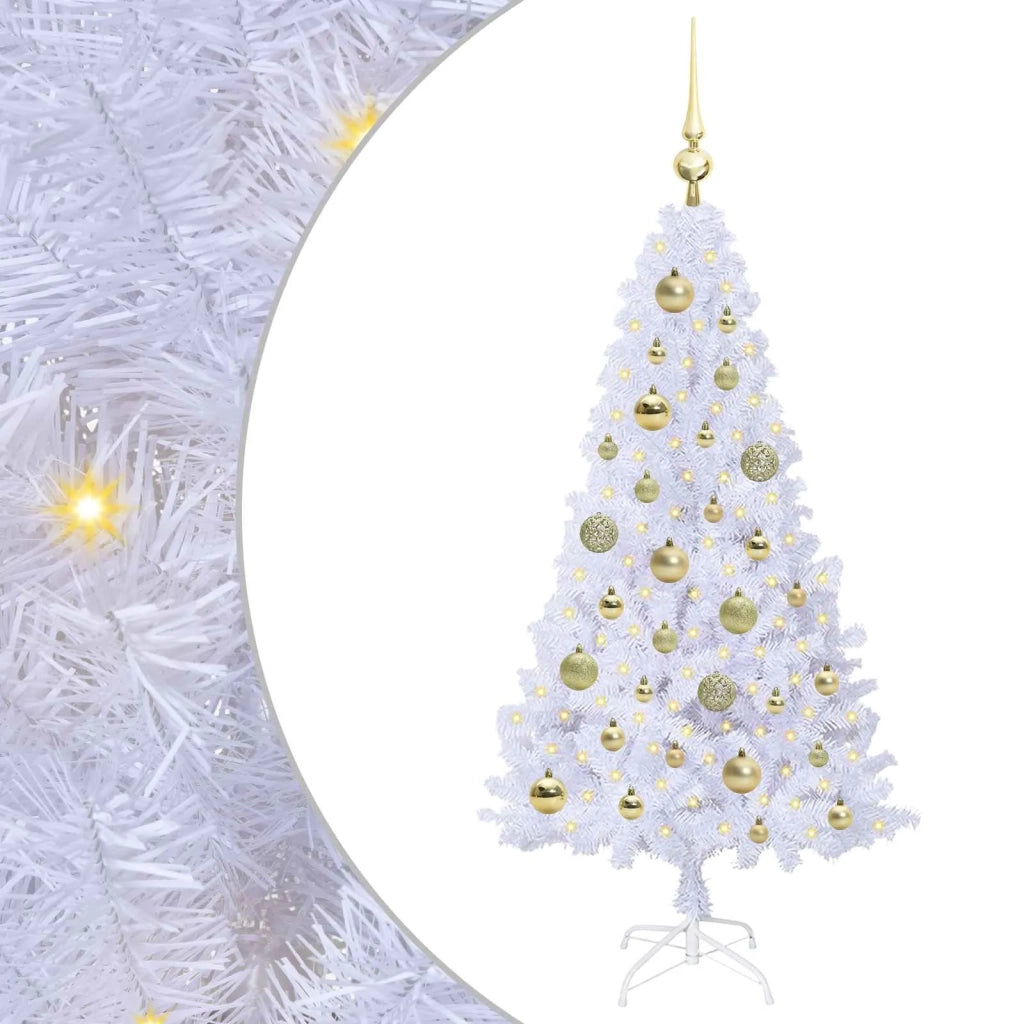 Albero di Natale artificiale Bianco 120 cm PVC e Acciaio 3426753