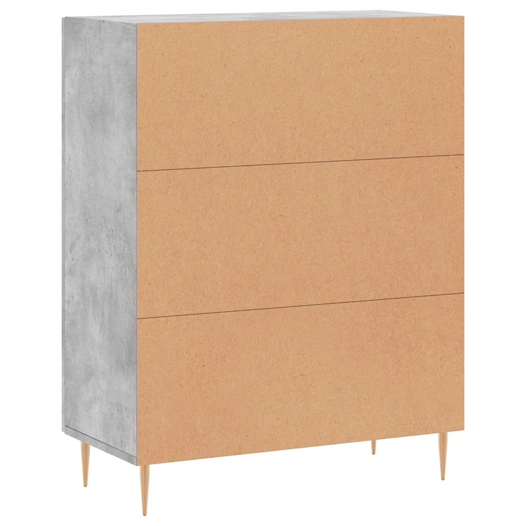 Credenza | Madia | Buffet da pranzo | Armadio da pranzo Grigio Cemento 69,5x34x90 cm in Legno Multistrato