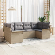 Set Divano da Giardino 6 pcs Beige Poly Rattan 3354169