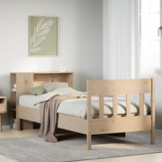 vidaXL Giroletto con Libreria senza Materasso 75x190 cm in Legno Pino