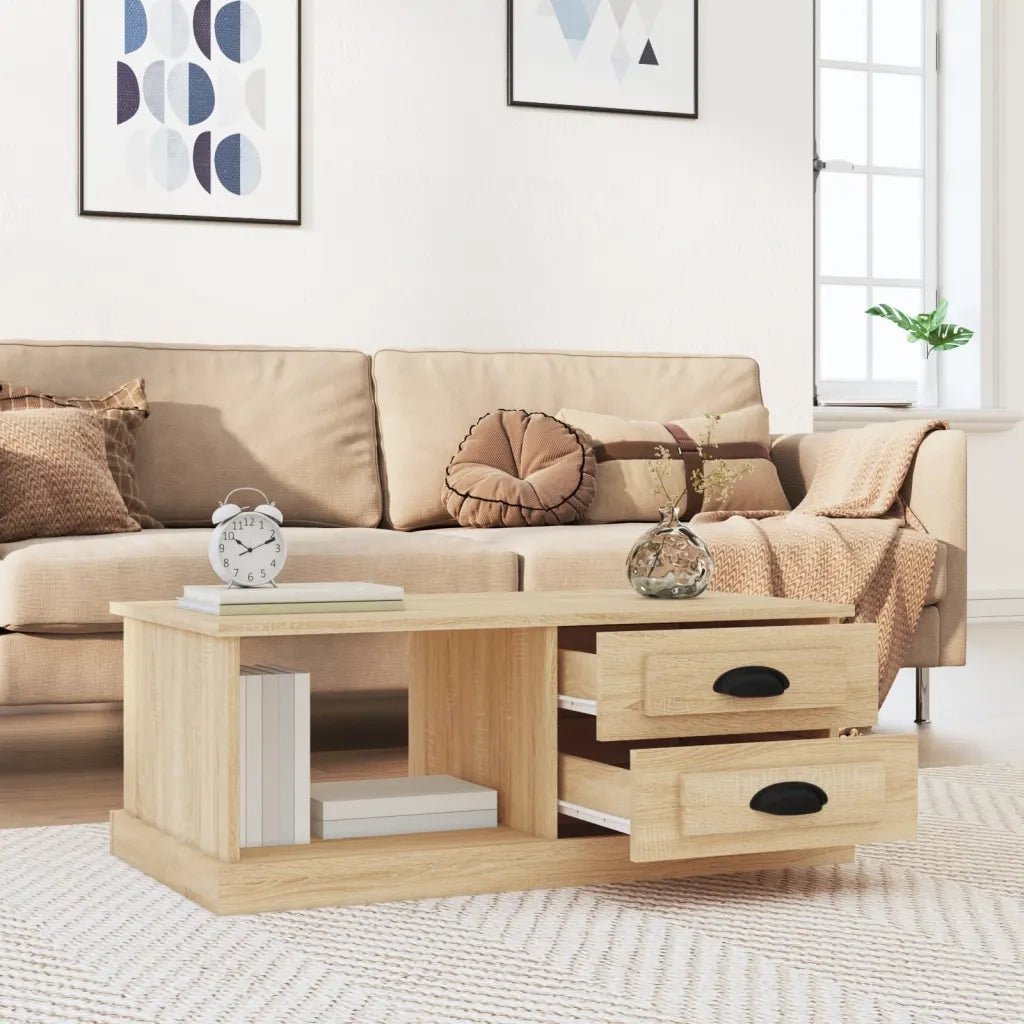 Tavolino da Salotto-Tavolino da soggiorno-Tavolo Rovere Sonoma 90x50x35 cm Legno Multistrato