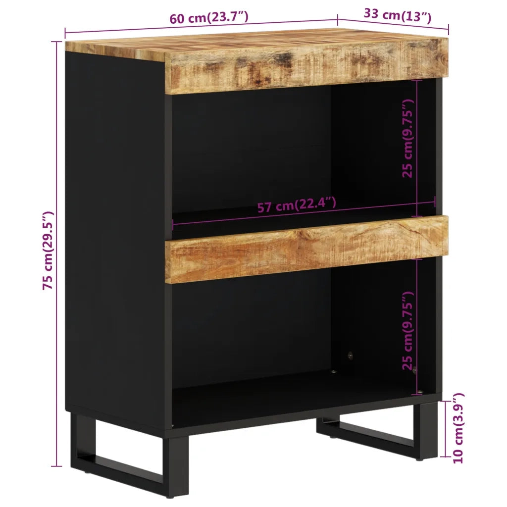 Credenza 60x33x75 cm in Legno Massello di Mango 352885