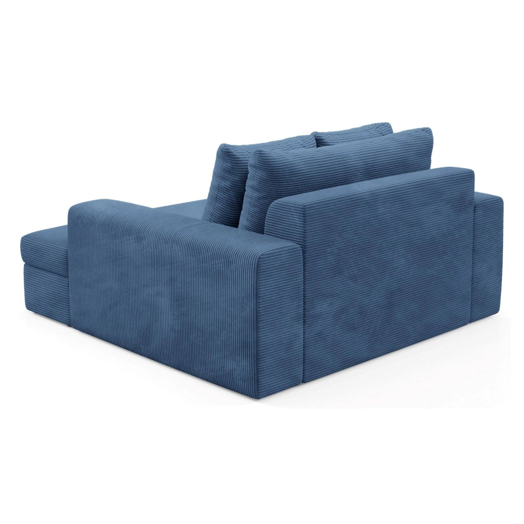 Comazzo, Divano Fisso 2 Posti Cuscini Sfoderabili, 162x167x86h cm blu