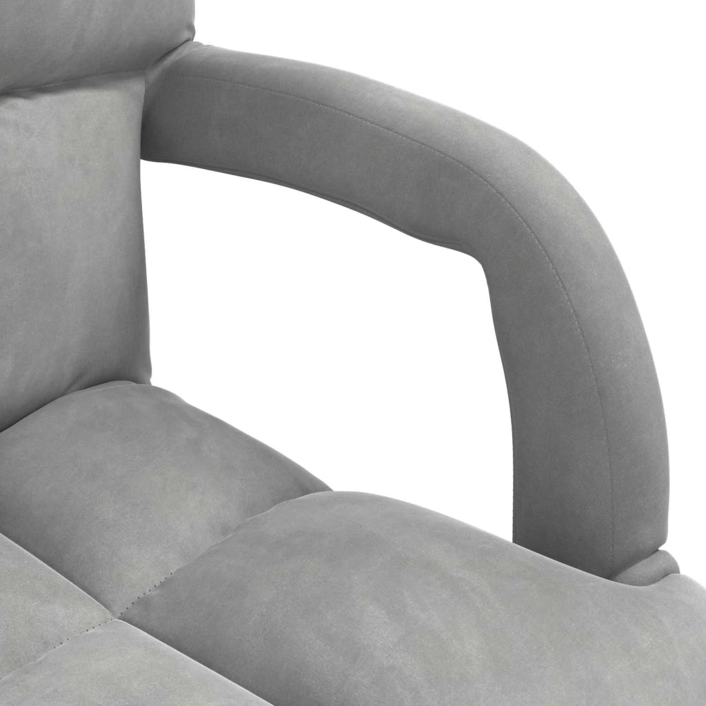 Sedia a pavimento regolabile Grigio Chiaro Velluto