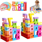 Set di blocchi numerici in legno - Blocchi numerici in legno con numeri da 1 a 10 - Puzzola 3D per bambini a partire dai 3 anni