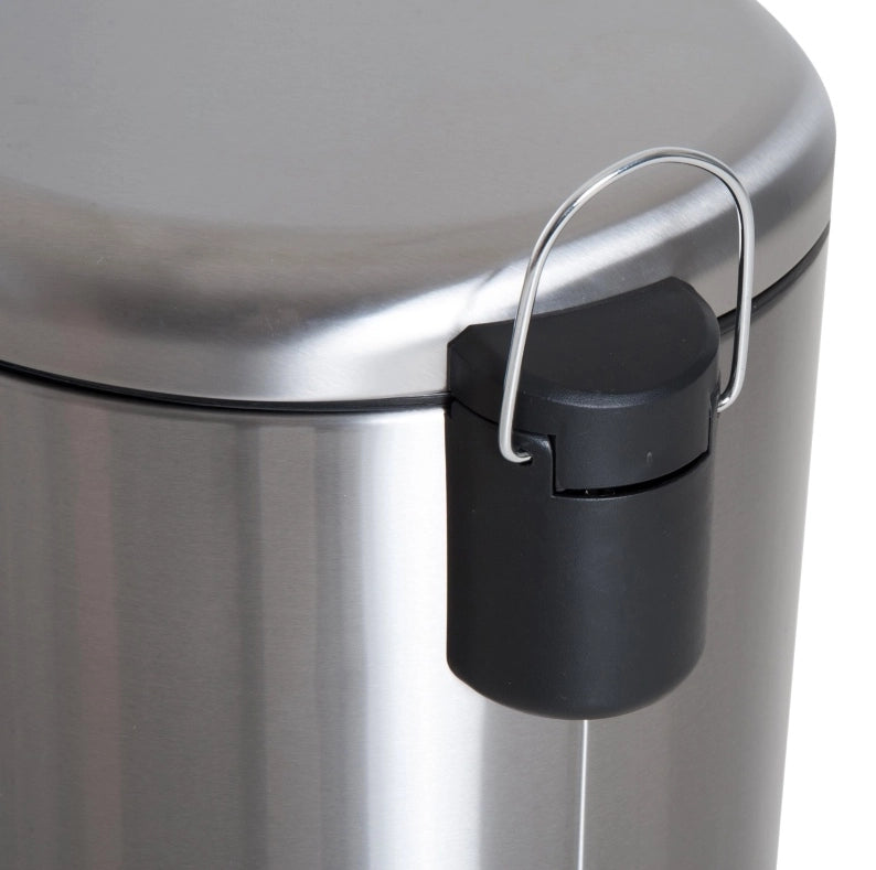 Cestino a pedale da 30 l in acciaio inox con secchio interno