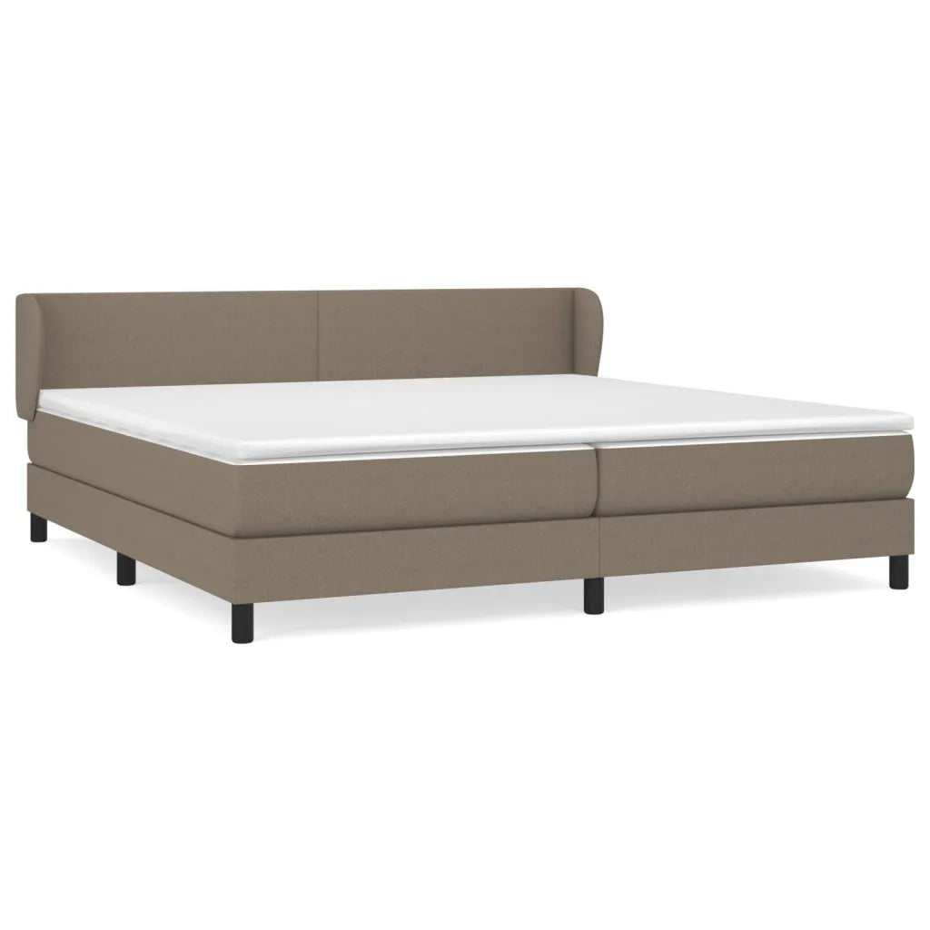 Giroletto a Molle con Materasso Tortora 200x200 cm in Tessuto