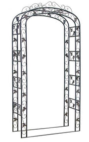 Arco Da Giardino Decorato In Metallo nero