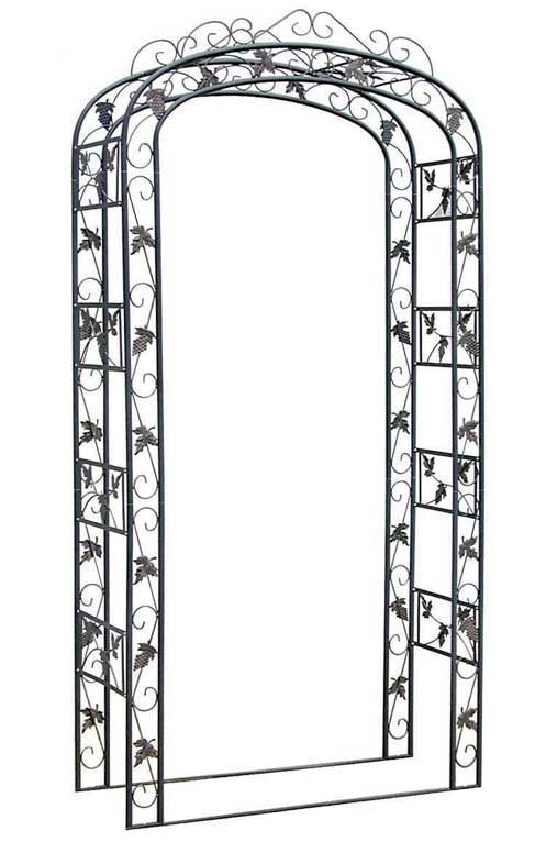 Arco Da Giardino Decorato In Metallo nero