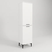 Mobile Multiuso Singa Bianco con Cesto Porta Biancheria e Ripiani – 180 cm