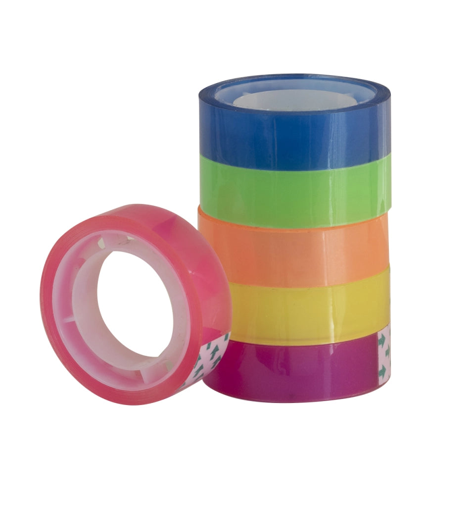 Set N.6 Nastri Ades.Colorati 12Mmx9Mt