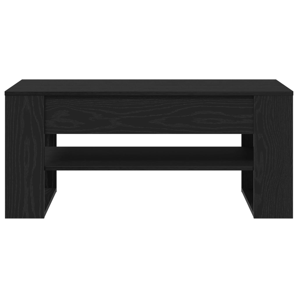 Tavolino da caffÃ¨ in rovere nero 102x55x45 cm in legno ingegnerizzato