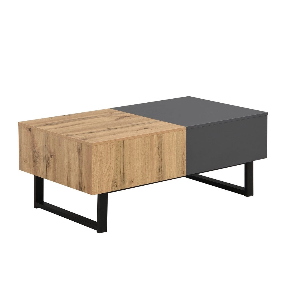 Tavolino da Caff¨¨ Multifunzione con Ripiano ¨C MINIMAL ¨C Legno e Metallo, 155x55x40