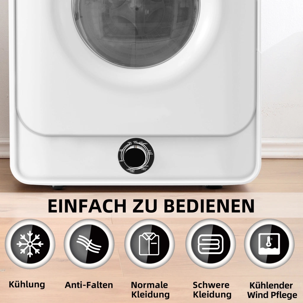 Asciugatrice a Parete 3 kg ¨C MINIMAL ¨C Acciaio Inox, 830W, 5 Programmi