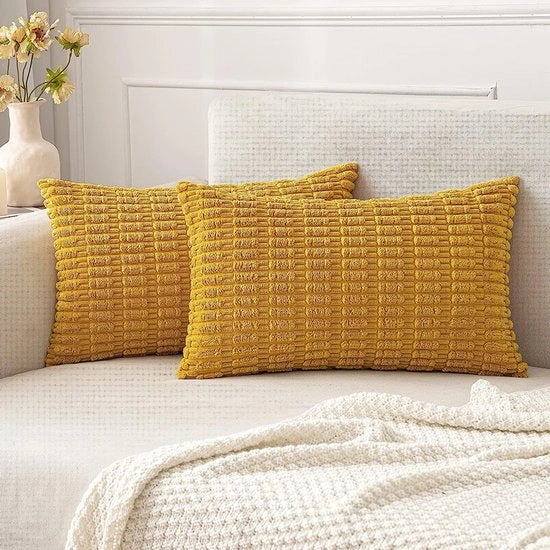 Copriatteragli 30x50 cm - Corduroy - Giallo - 2 Pezzi - Super Duraturo