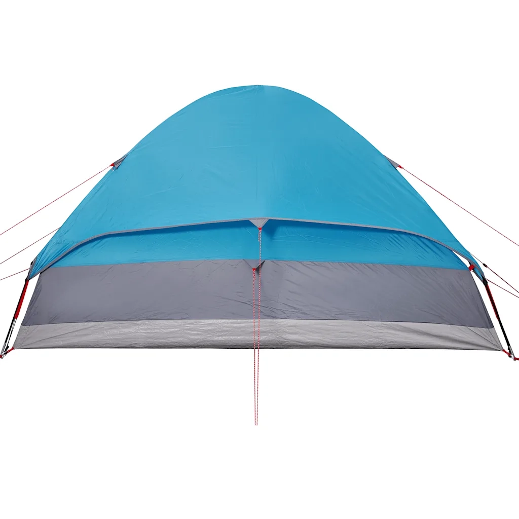 Tenda da Campeggio a Cupola per 4 Persone Blu Impermeabile