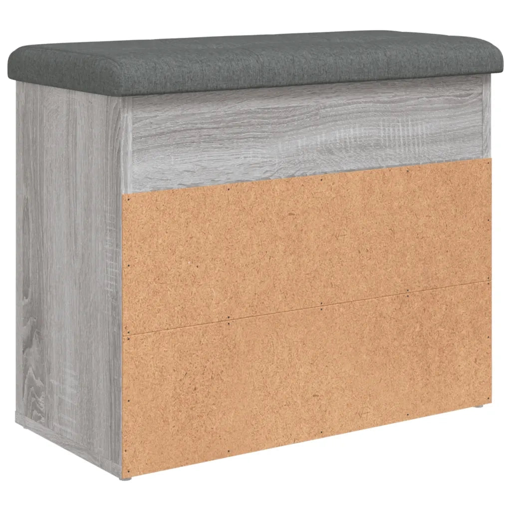 Panca Porta Scarpe-Sgabello-Panca Scarpiera Grigio Sonoma 62x32x50 cm Legno Multistrato