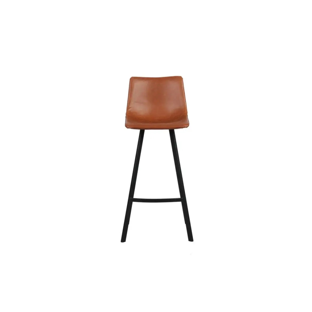 Set di 2 sgabelli da bar OZON - Colore Cognac - Seduta in PU - Comfort moderno e stile elegante