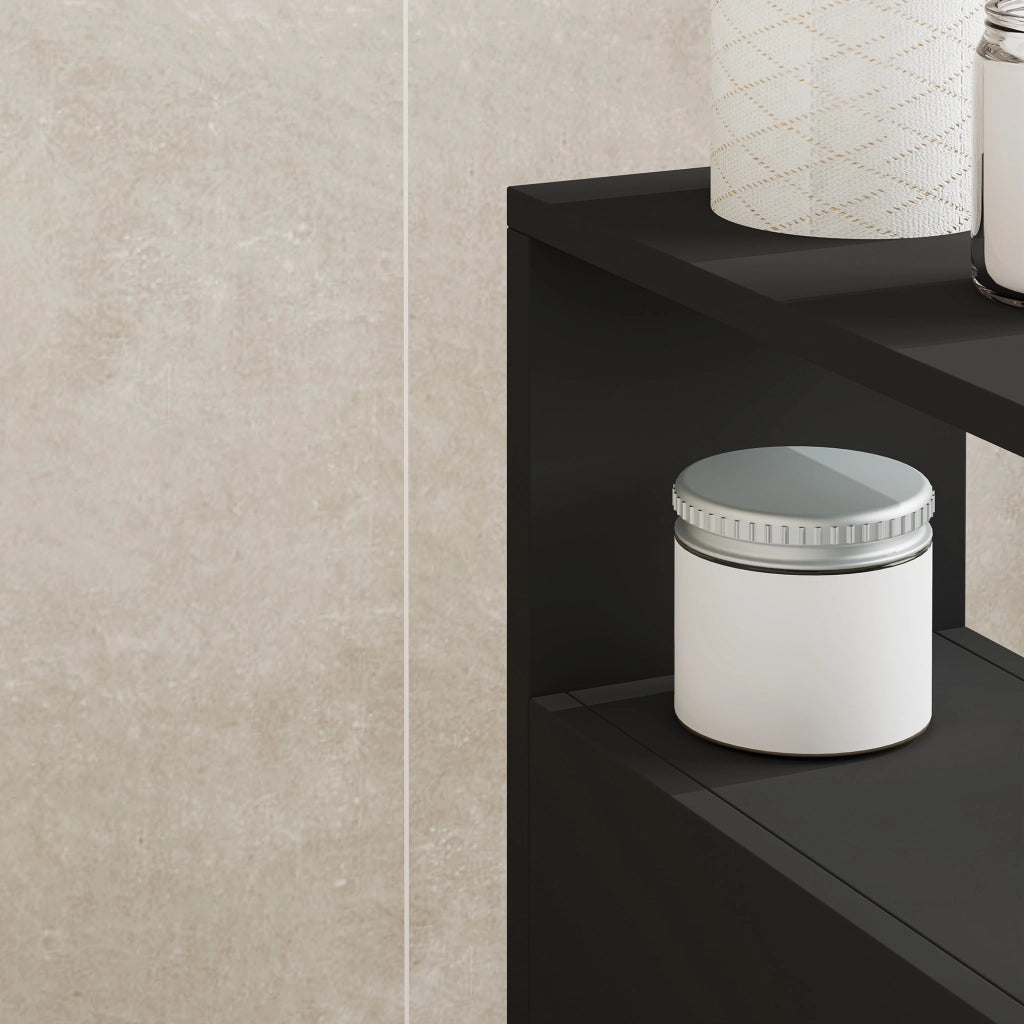 Mobile da Bagno Broreynna a Rotelle con 2 Cassetti 66 x 15 x 33 cm - Nero [en.casa]