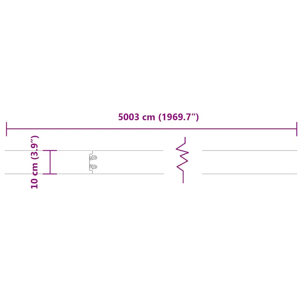 Bordure per Prato 50 pz 10x103 cm Acciaio Inossidabile CFW8230385