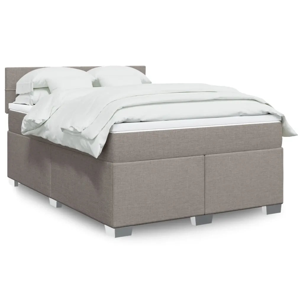 Giroletto a Molle con Materasso Tortora 160x200 cm in Tessuto 3288243