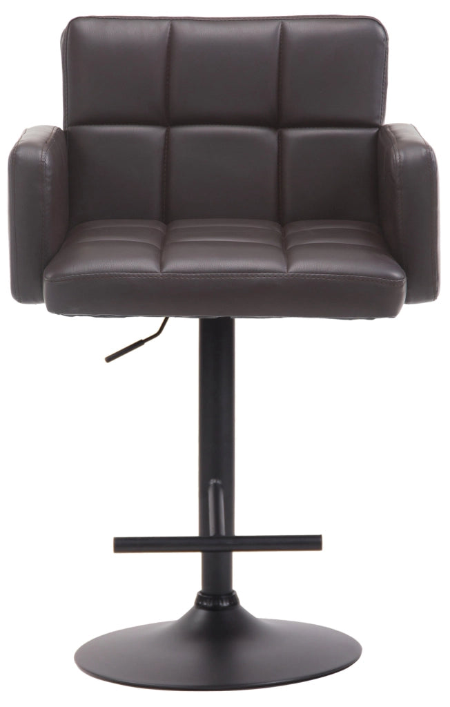 Sgabello Los Angeles in similpelle marrone,nero