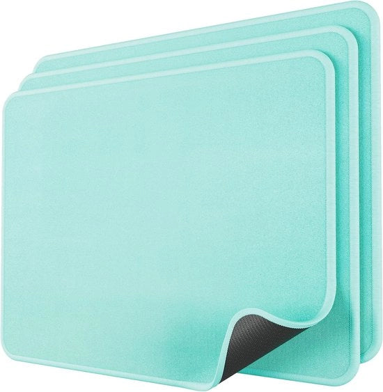 Mucche da gioco, 3 pezzi di mucche da gioco con bordi cuciti, 275 x 215 mm mucche da gioco impermeabili per gaming con fondo antiscivolo in gomma, mucche da gioco durature per ufficio, computer, laptop e pc